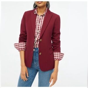 J Crew Blazer 24 Workwear Burgundy